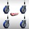 Service Caster 5'' SS Blue Poly Wheel Swivel 7/8'' Expanding Stem Caster Set, 4PK SCC-SSEX20S514-PPUB-BLUE-78-4 - alternate 3